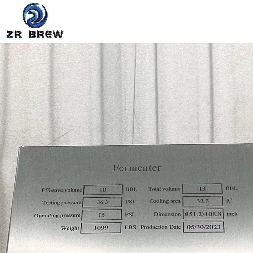 Boca de inspección lateral del fermentador de 10 bbl