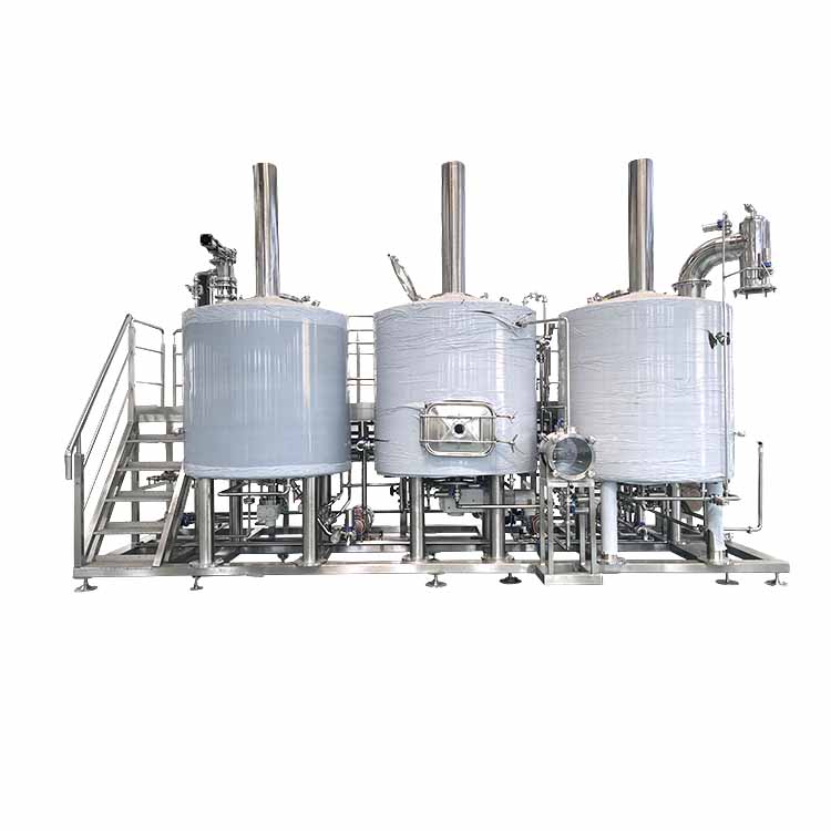 Sacarificación en tres vasos de 1000l Sacarificación en tres vasos de 1000l